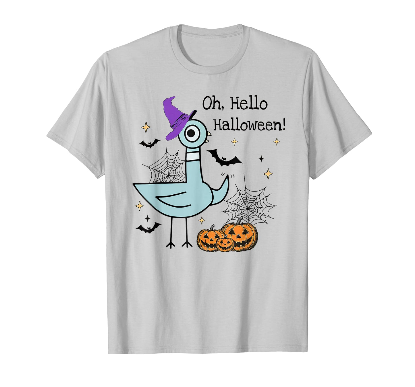 Oh, Hello Halloween Pigeon Shirt Spooky Season Teachers Kids T-Shirt