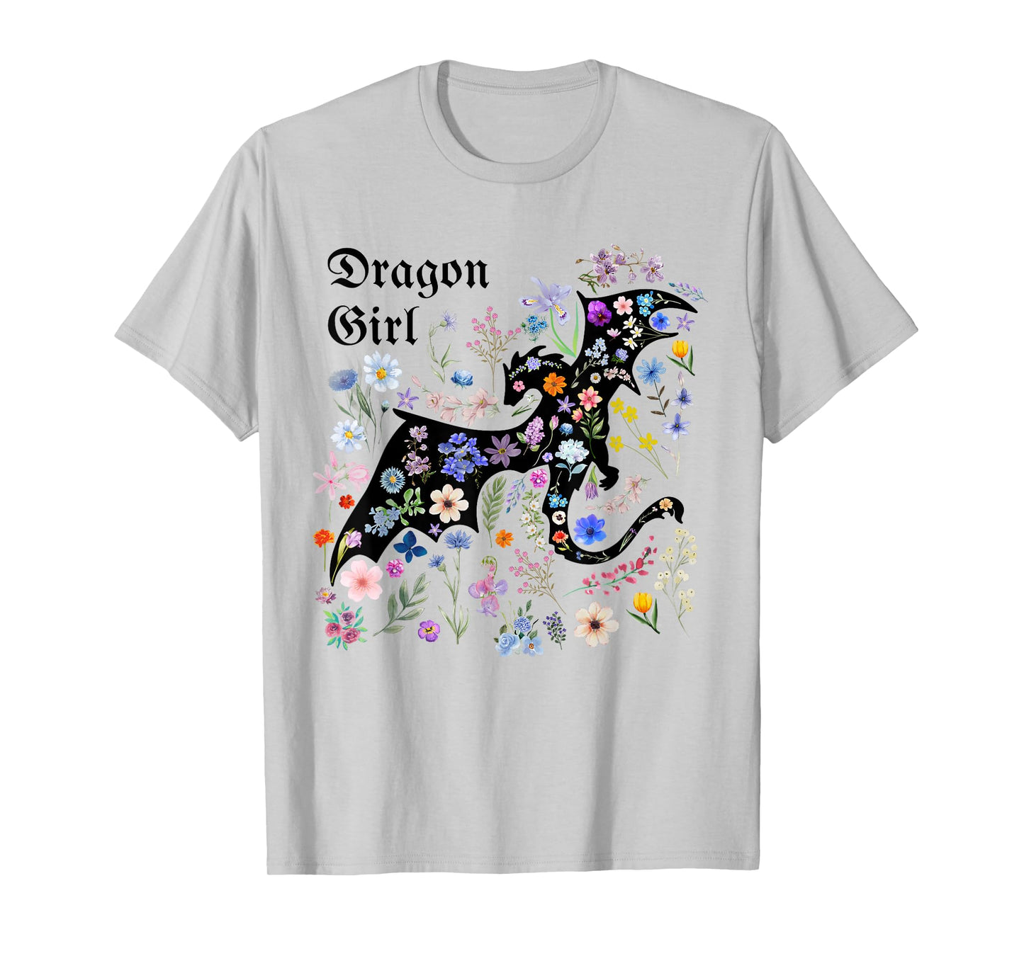 Women & Girls Floral Dragon Girl Matching T-Shirt