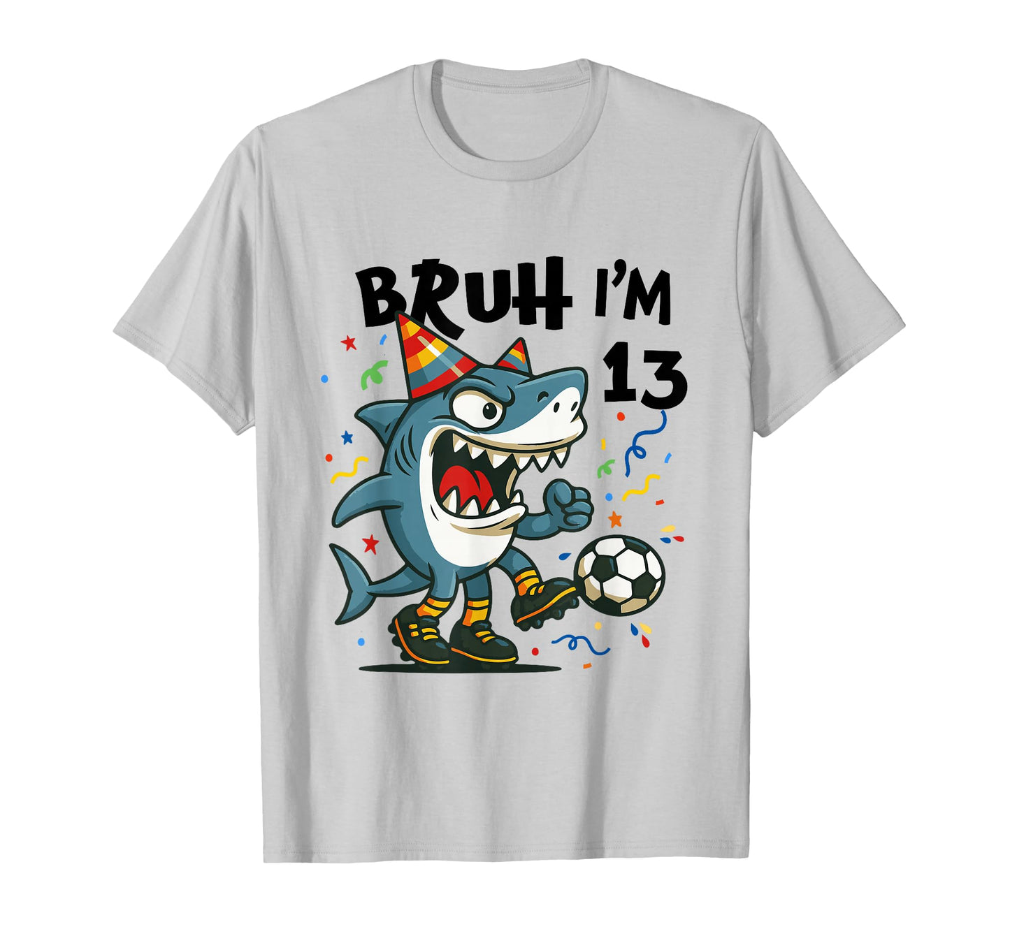 Tralalero Tralala Italian Brainrot Soccer 13th Birthday T-Shirt