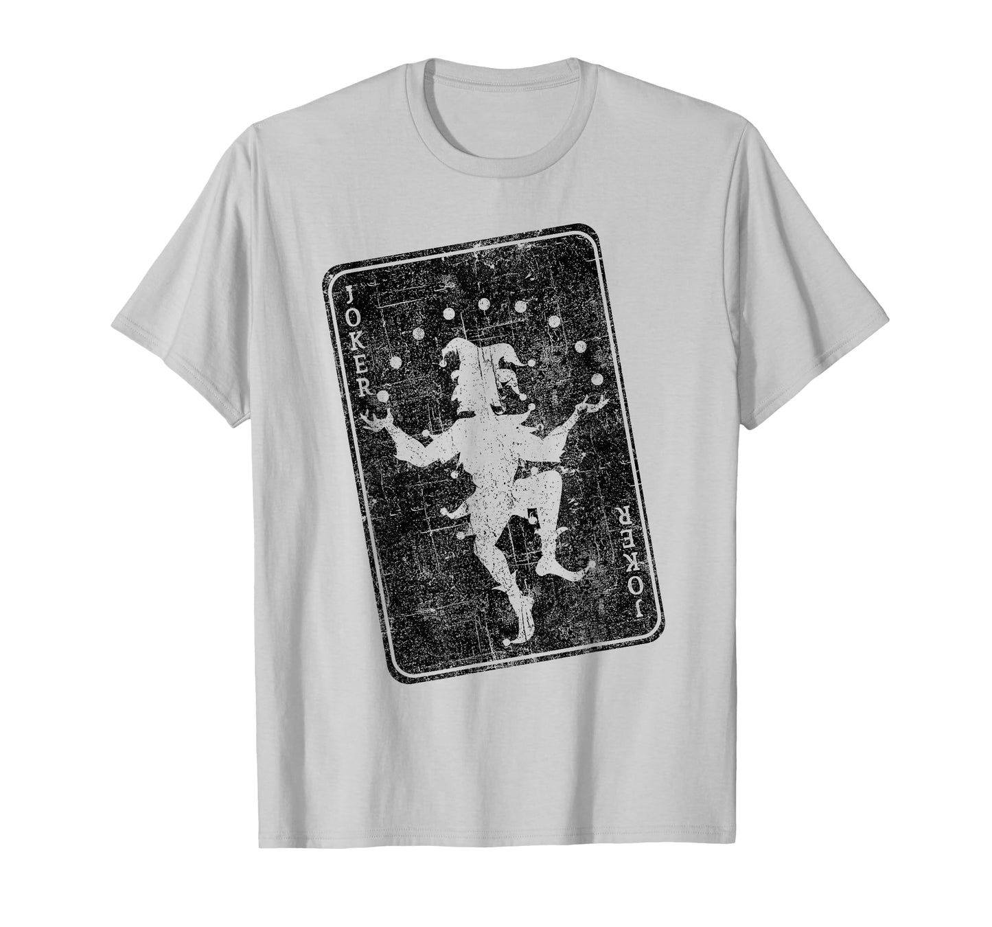 Distressed Joker playing card jester poker player halloween T-Shirt