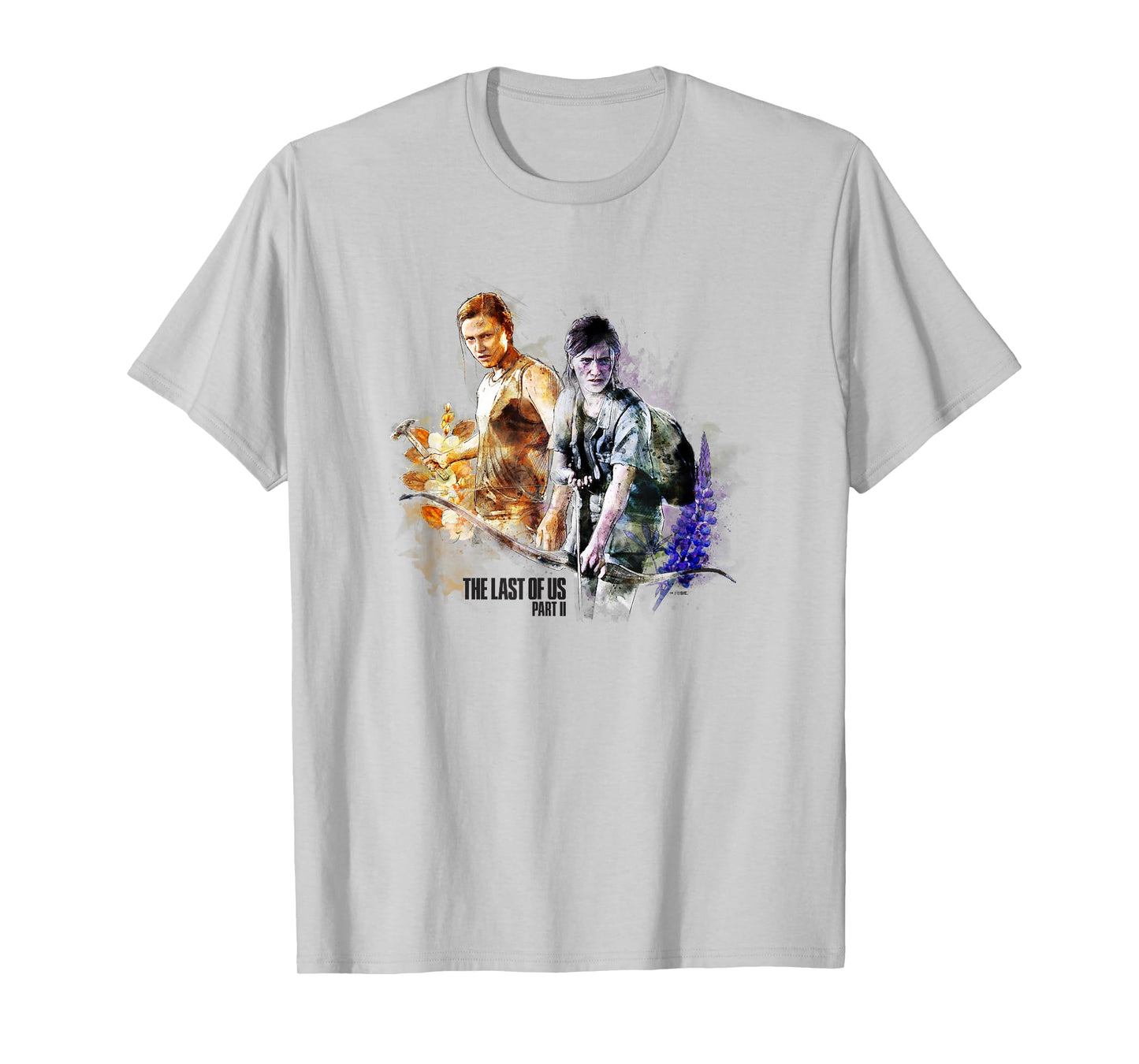 The Last of Us Part II Iconic Abby Ellie Watercolor Floral T-Shirt