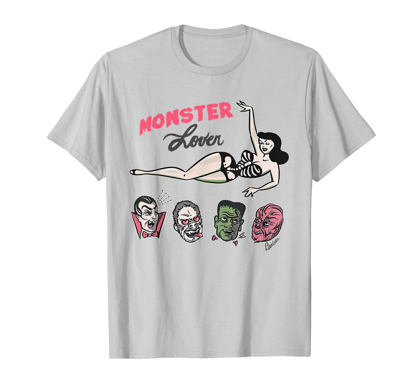 Retro Funny Monster Lover Vampire Frankenstein Halloween T-Shirt