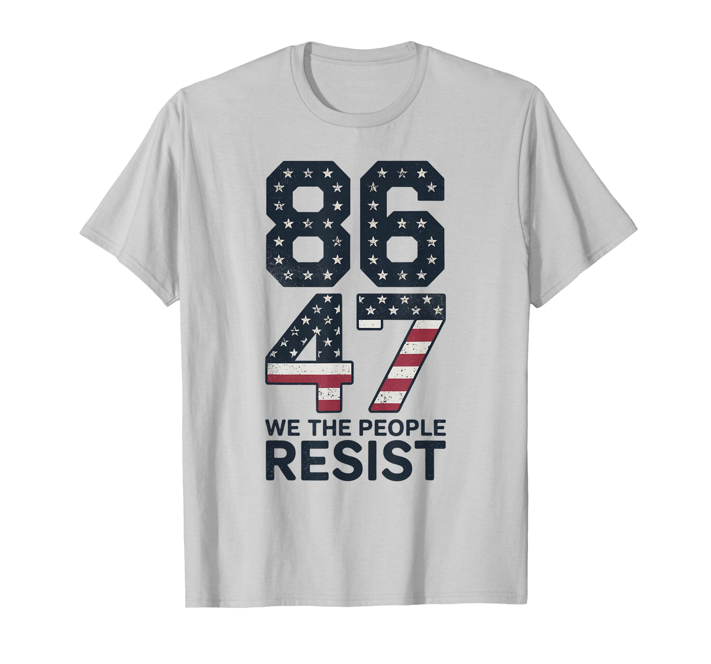86 47 Resist Anti Trump Vintage 8647 USA Flag Impeach 47 T-Shirt