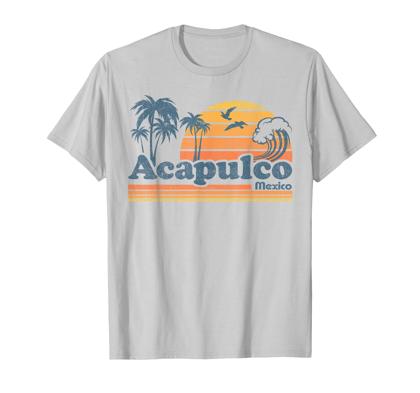 Acapulco Mexico Beach Summer Vacation Sun Vintage 70's Retro T-Shirt