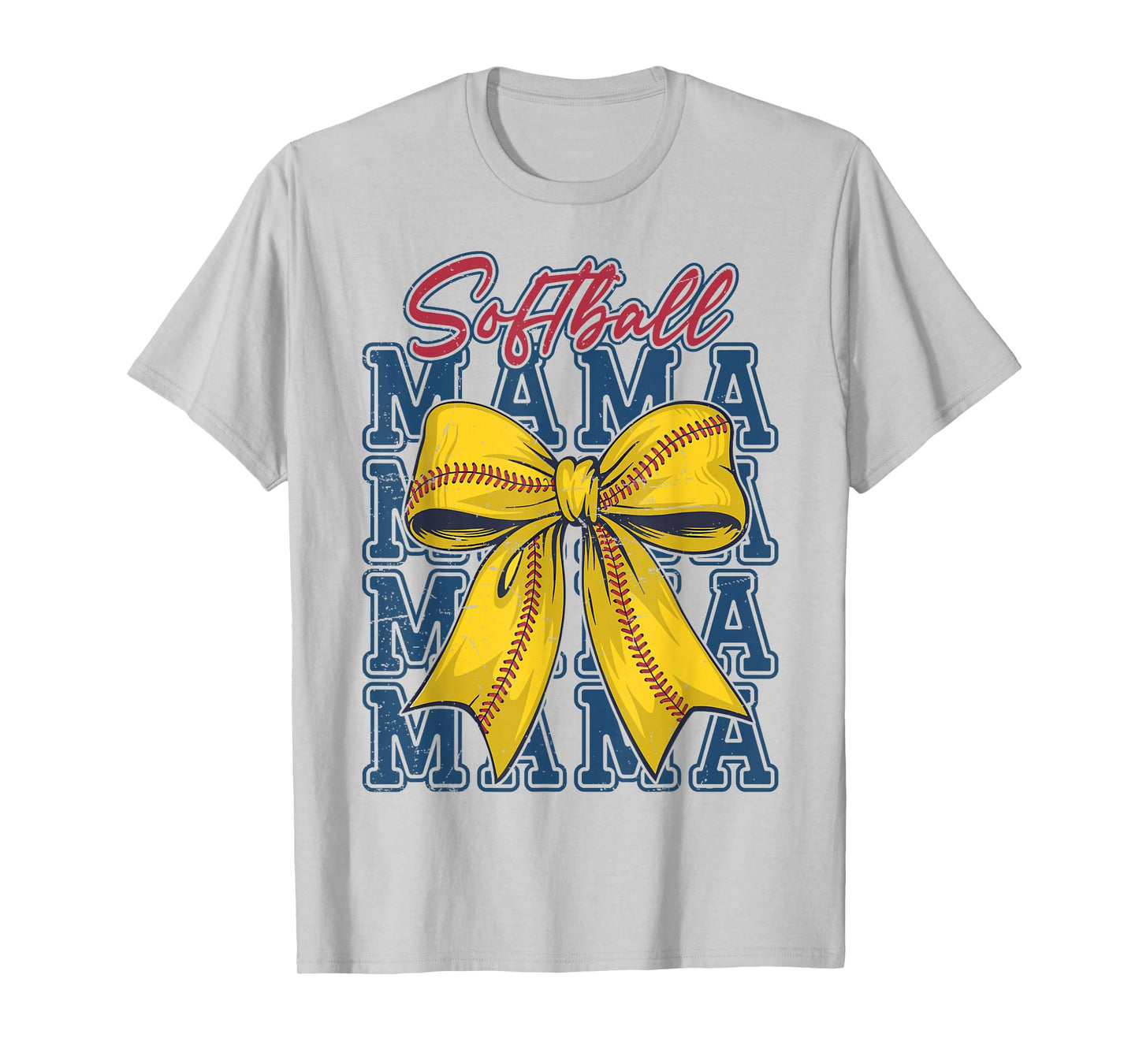Softball Coquette Bow Softball Mom Game Day Softball Mama T-Shirt