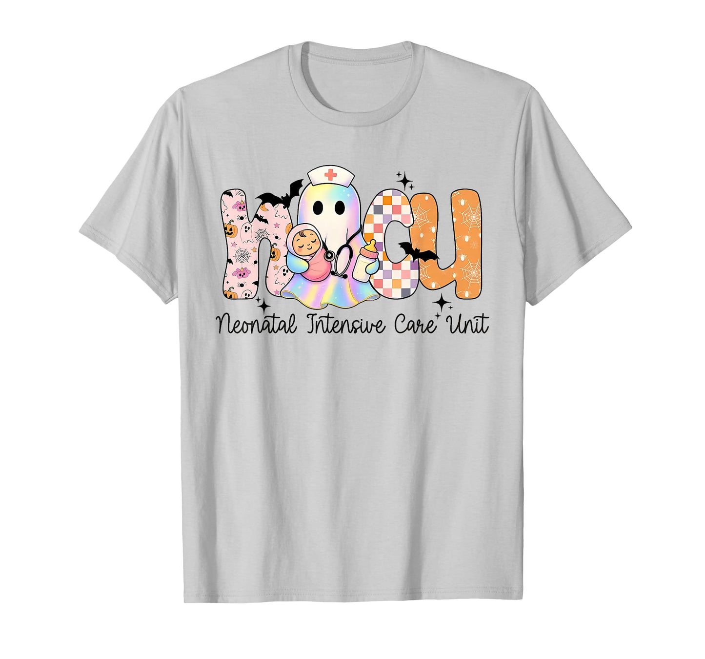 NICU Nurse Halloween Spooky Pumpkin Neonatal Intensive Care T-Shirt