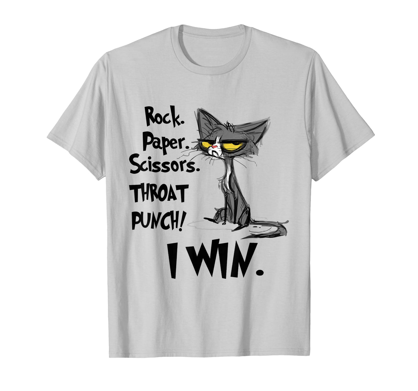 Rock Paper Scissors Throat Punch I Win T-Shirt