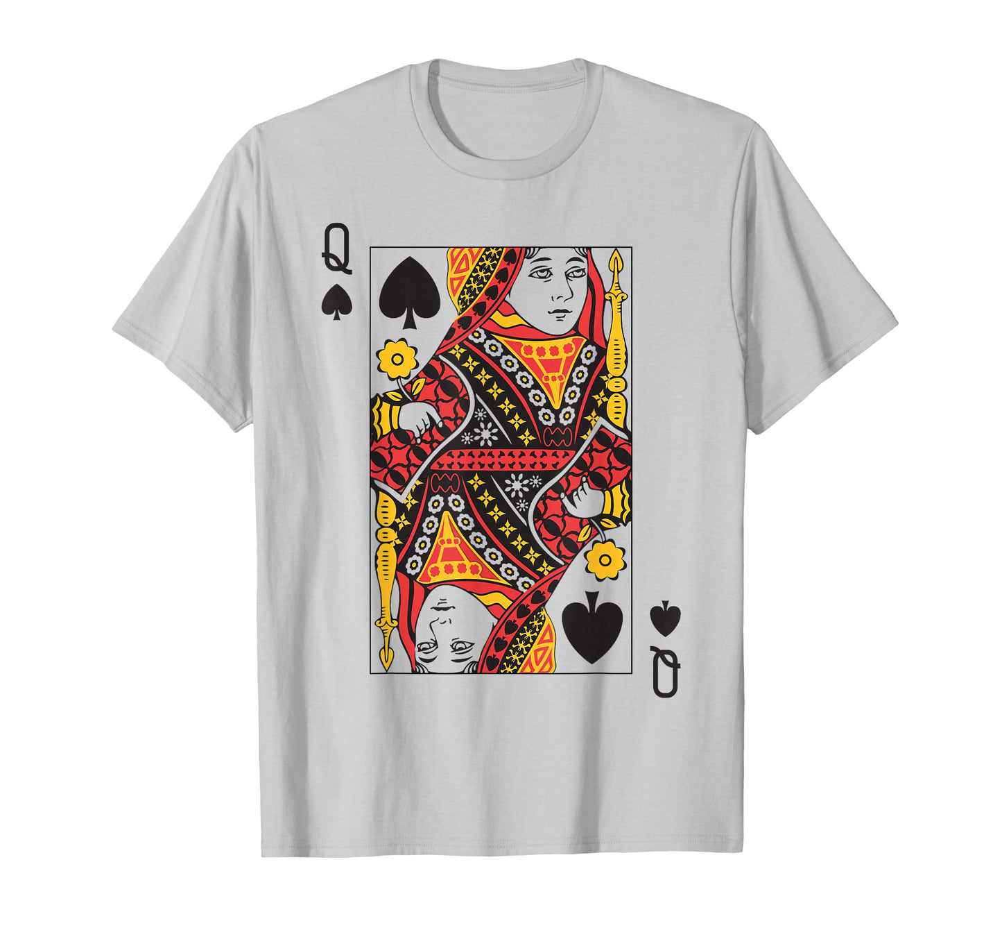 Queen of Spades | Royal Flush Group Costume Playing Card T-Shirt
