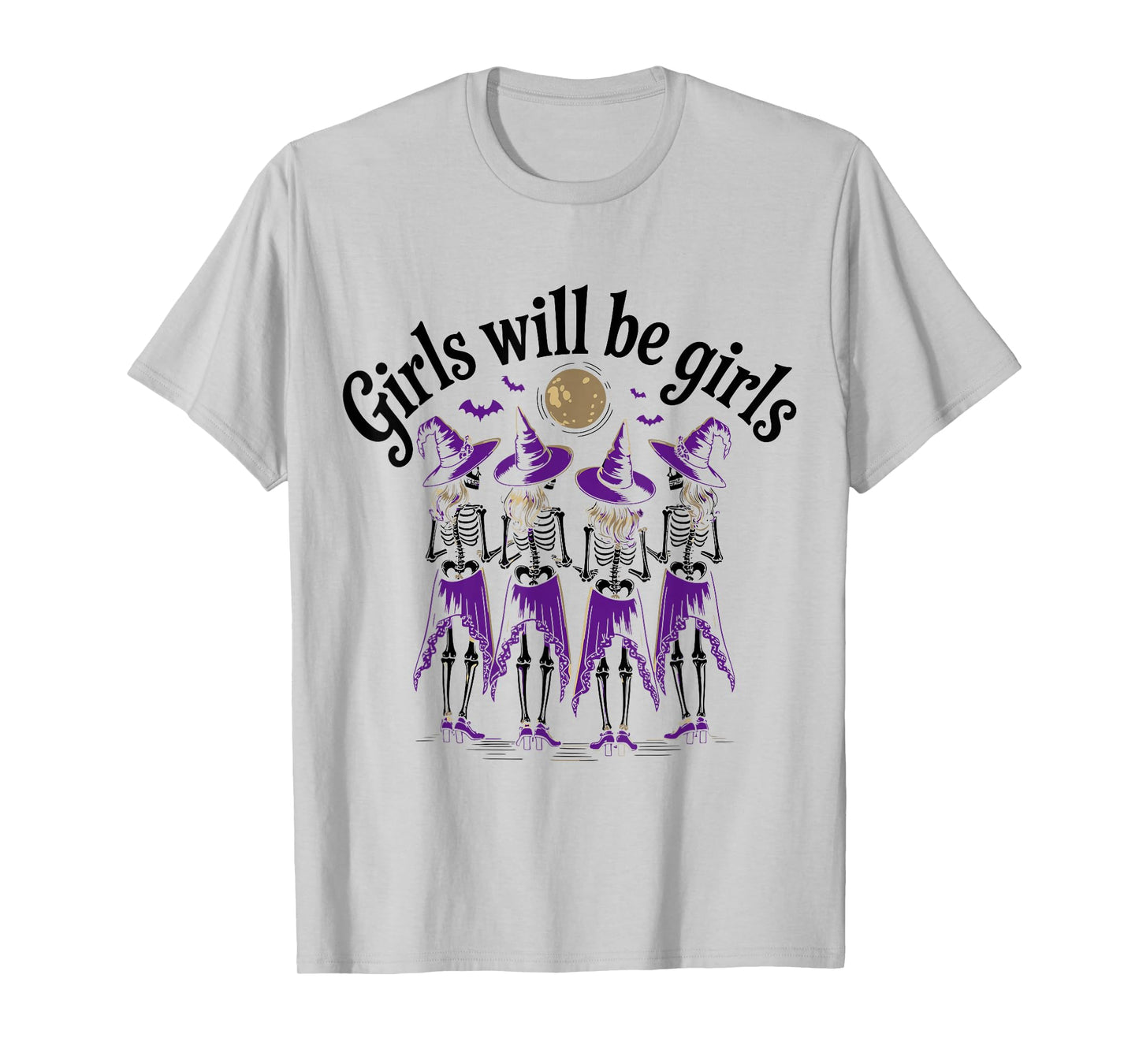 Spooky Season Girls Will Be Girls Witch Vintage Halloween T-Shirt