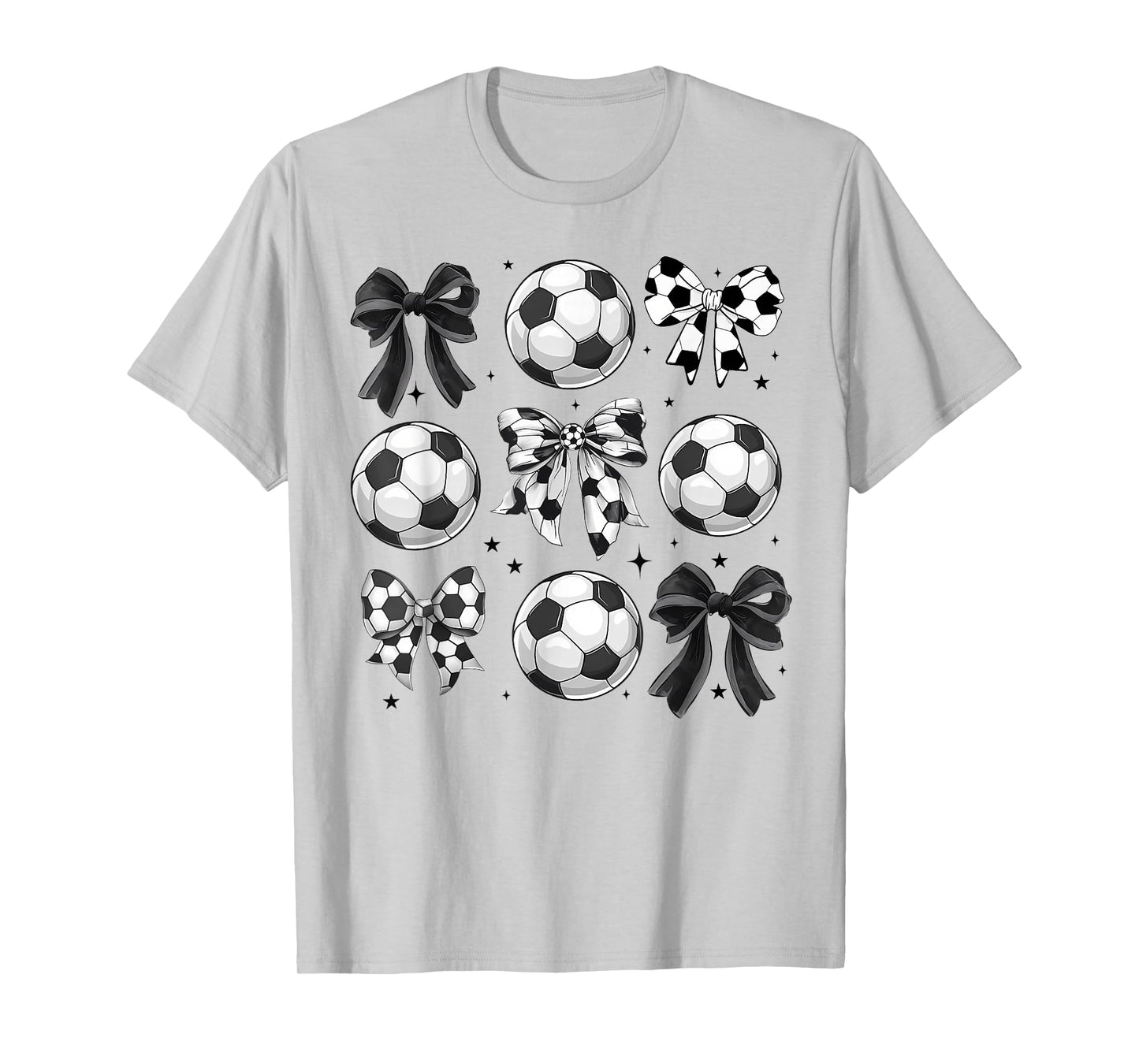 Coquette Soccer Bows Game Day Soccer Mama Mom Cheer Girls T-Shirt