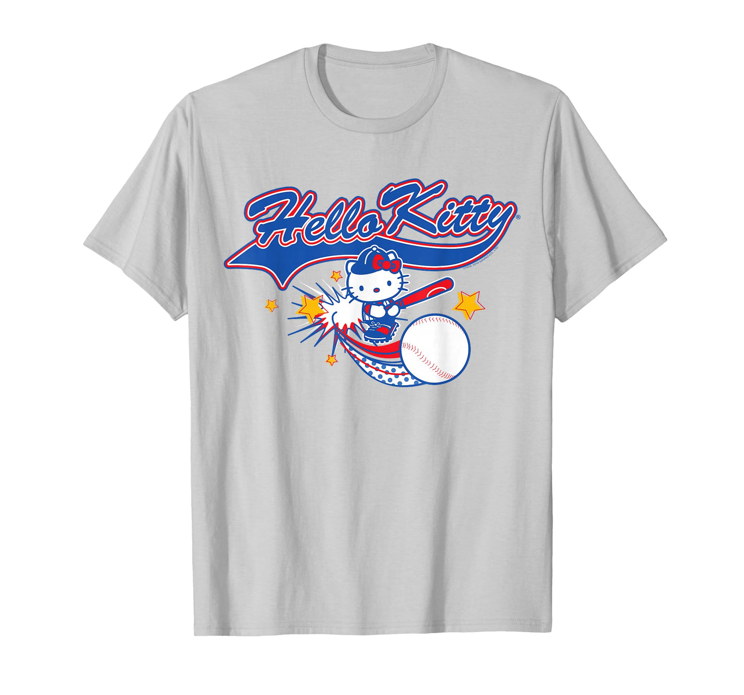 Hello Kitty Home Run Baseball Softball Tee Shirt T-Shirt
