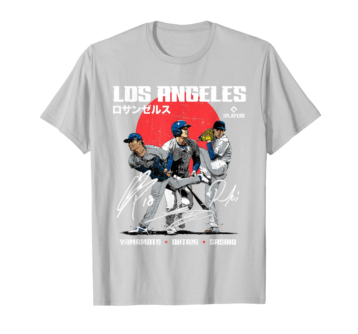 Yamamoto, Ohtani, Sasaki | LA MLB Players | MLBLATRIO201M T-Shirt