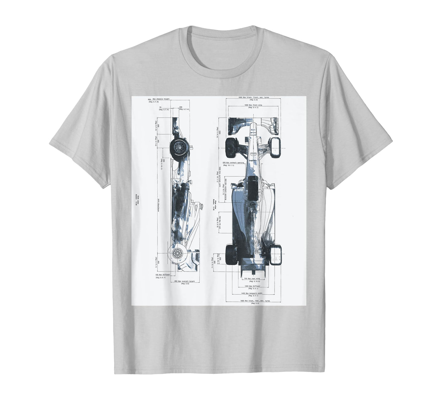 Race Motorsport Racing Blueprint Mechanical Engineering T-Shirt