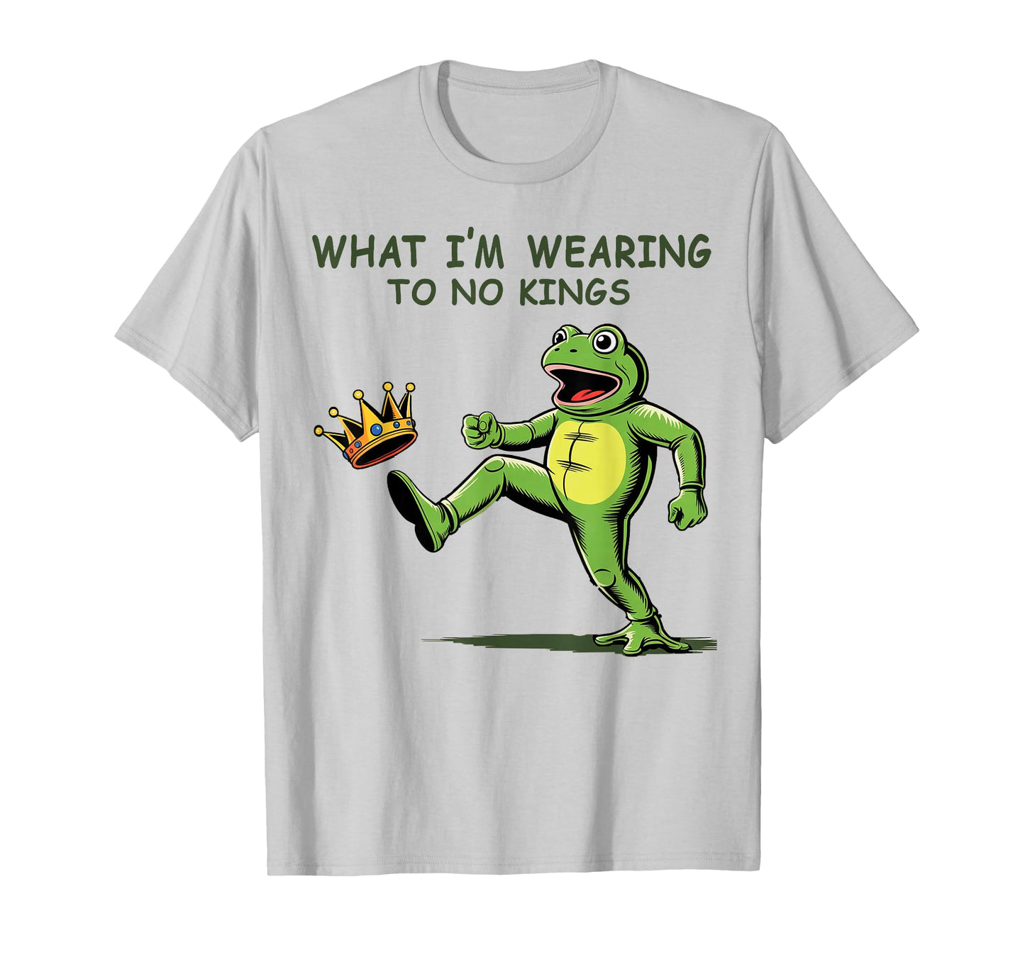 No King Frog tee Frogs Together Strong, Funny Design T-Shirt