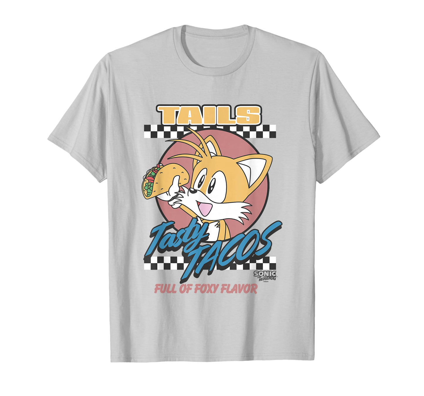 Sonic The Hedgehog Tails Tasty Tacos Foxy Flavor Vintage T-Shirt