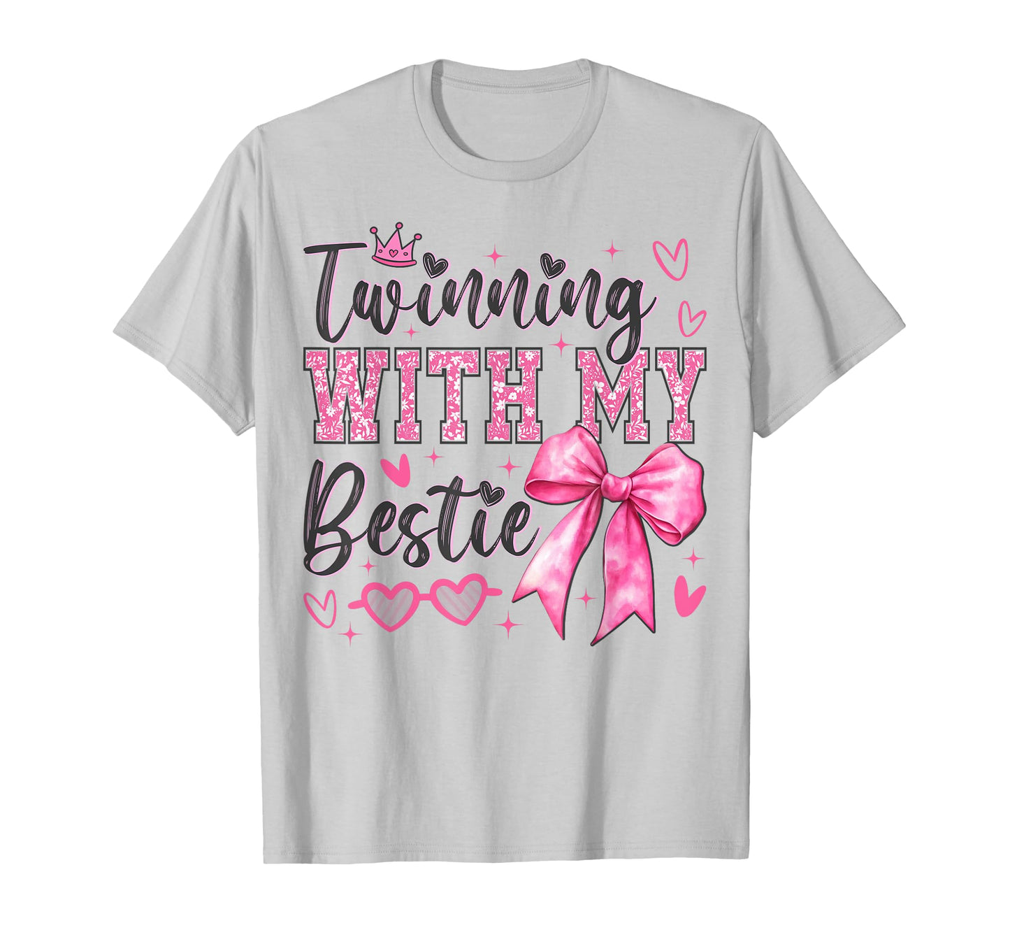 Twinning with My Bestie Coquette Spirit Week Girls T-Shirt