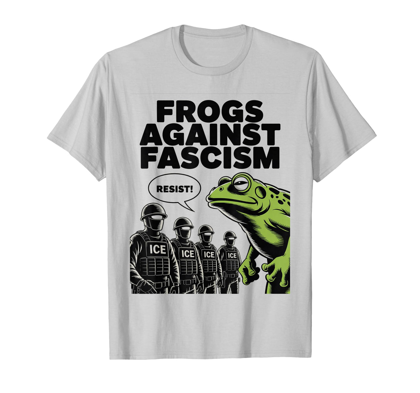 Frogs Against Fascism Frog Fascist USA 50501 No Kings Resist T-Shirt