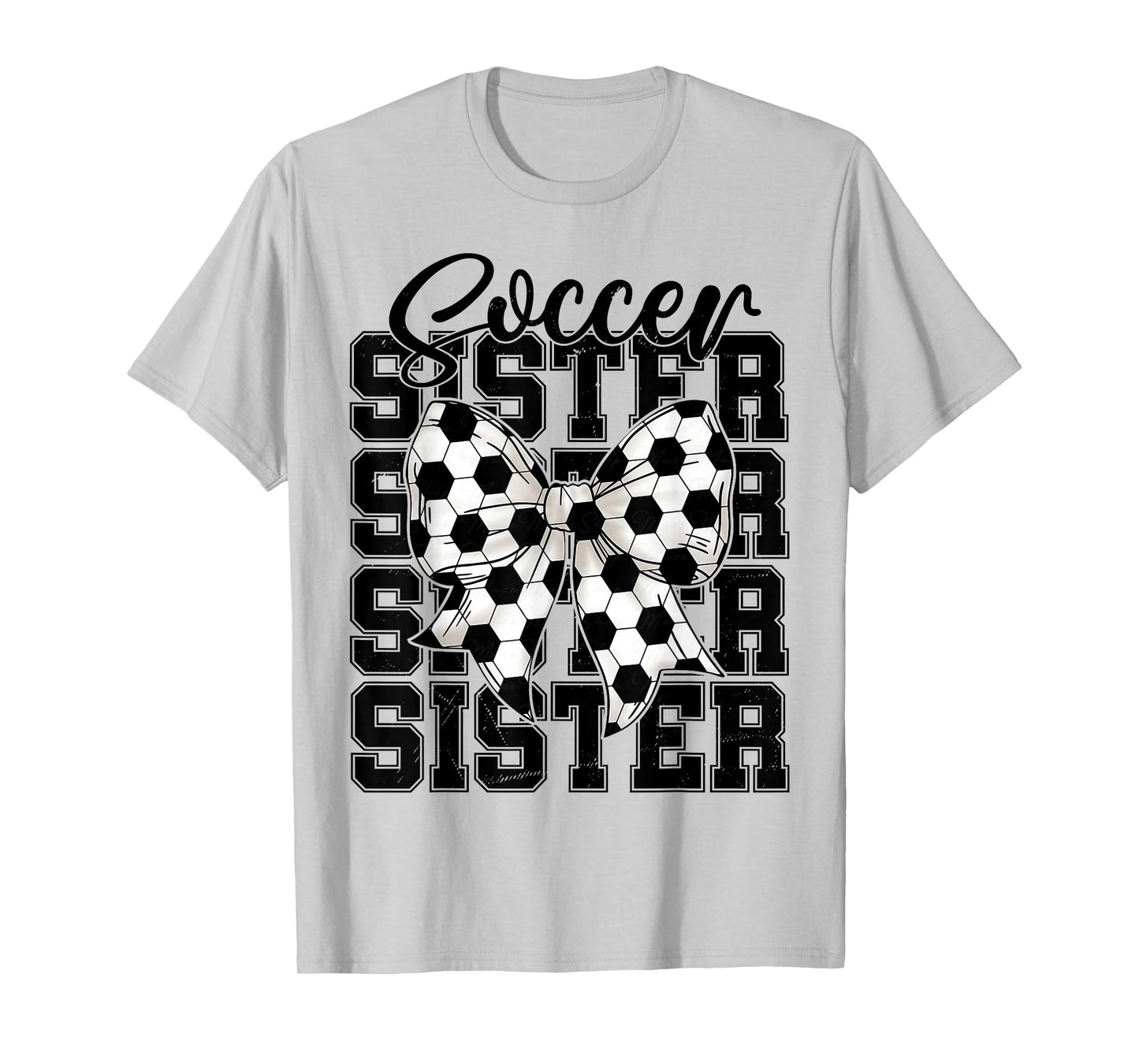 Soccer Sister Coquette Bow Soccer Sport Soccer Lover T-Shirt