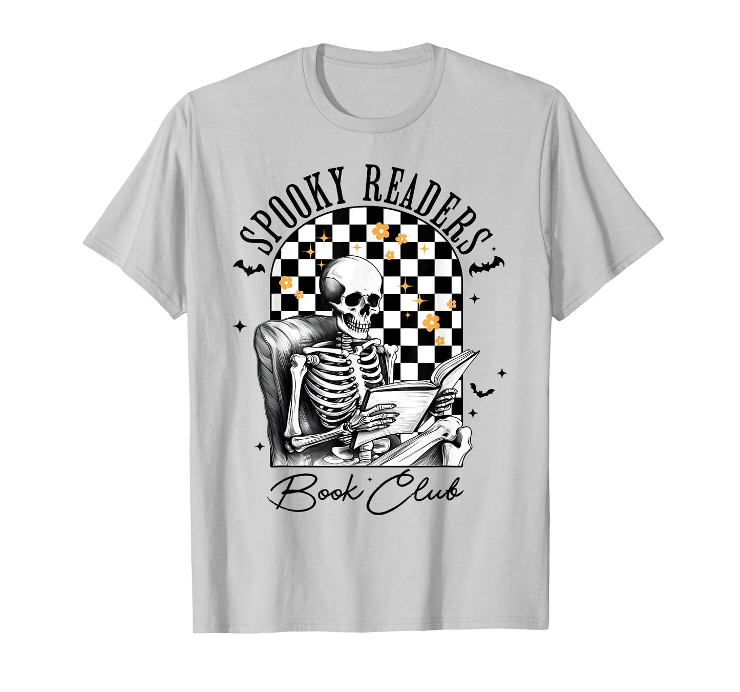 Groovy Spooky Readers Book Club Skeleton Book Lovers Bookish T-Shirt