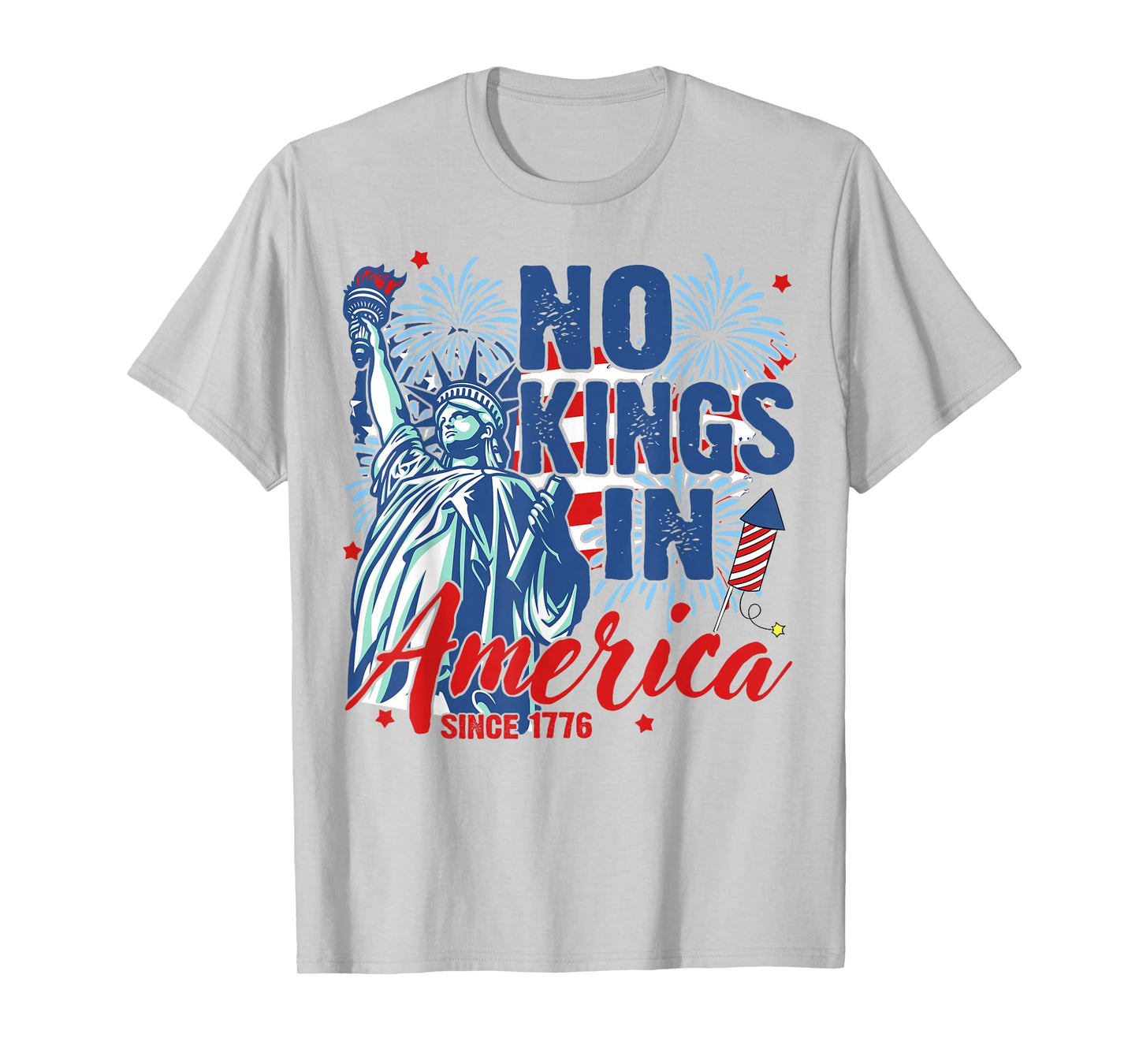 No Kings in America Since 1776 Patriotic USA Anti-Trump T-Shirt