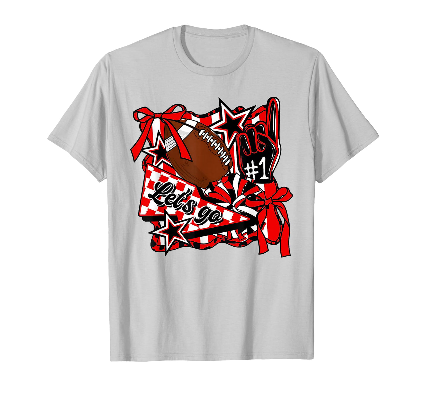 Retro Go Cheer Sports Team Cheerleader Cheerleading Red T-Shirt