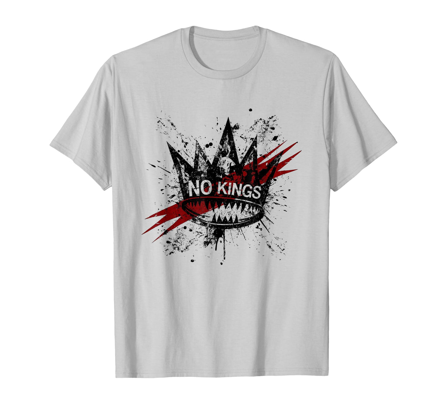 No Kings Anarchist Punk Rock Anti-Monarchy & Establishment T-Shirt