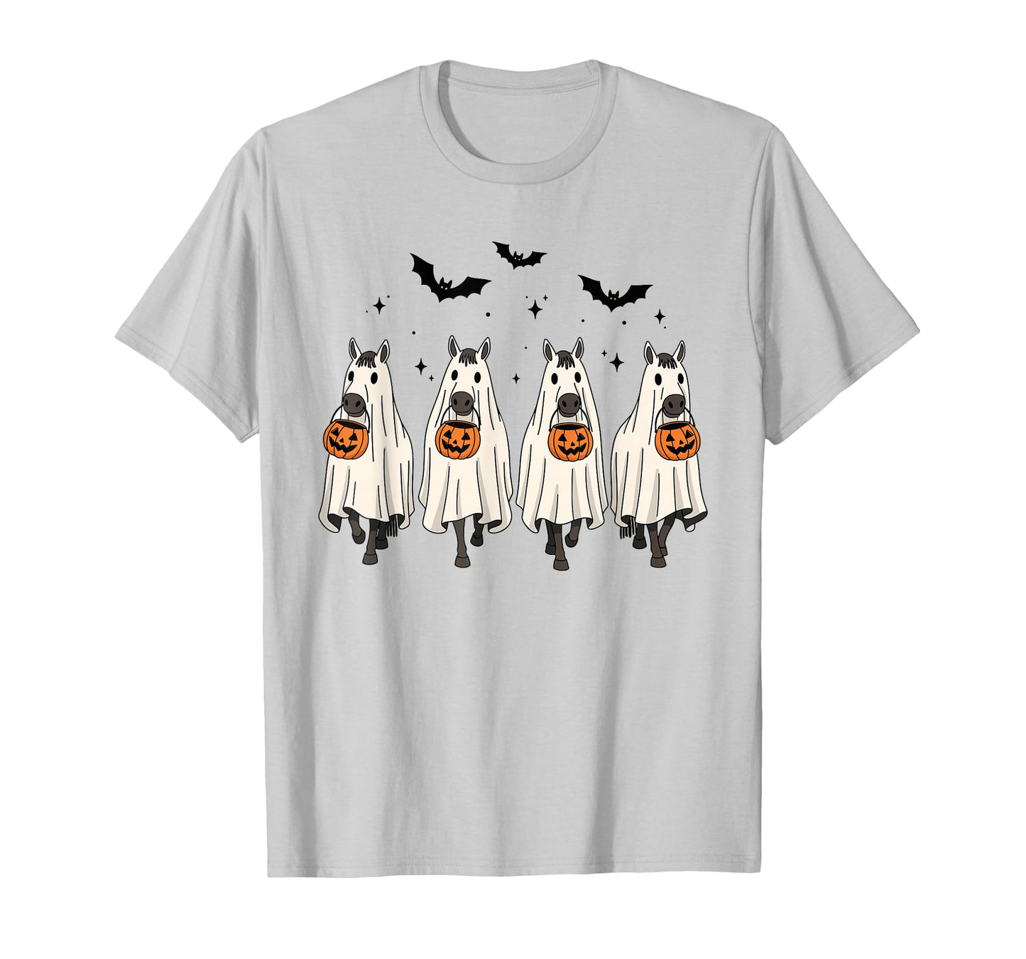 Funny Ghost Horses Halloween Cowboy Spooky Horse T-Shirt