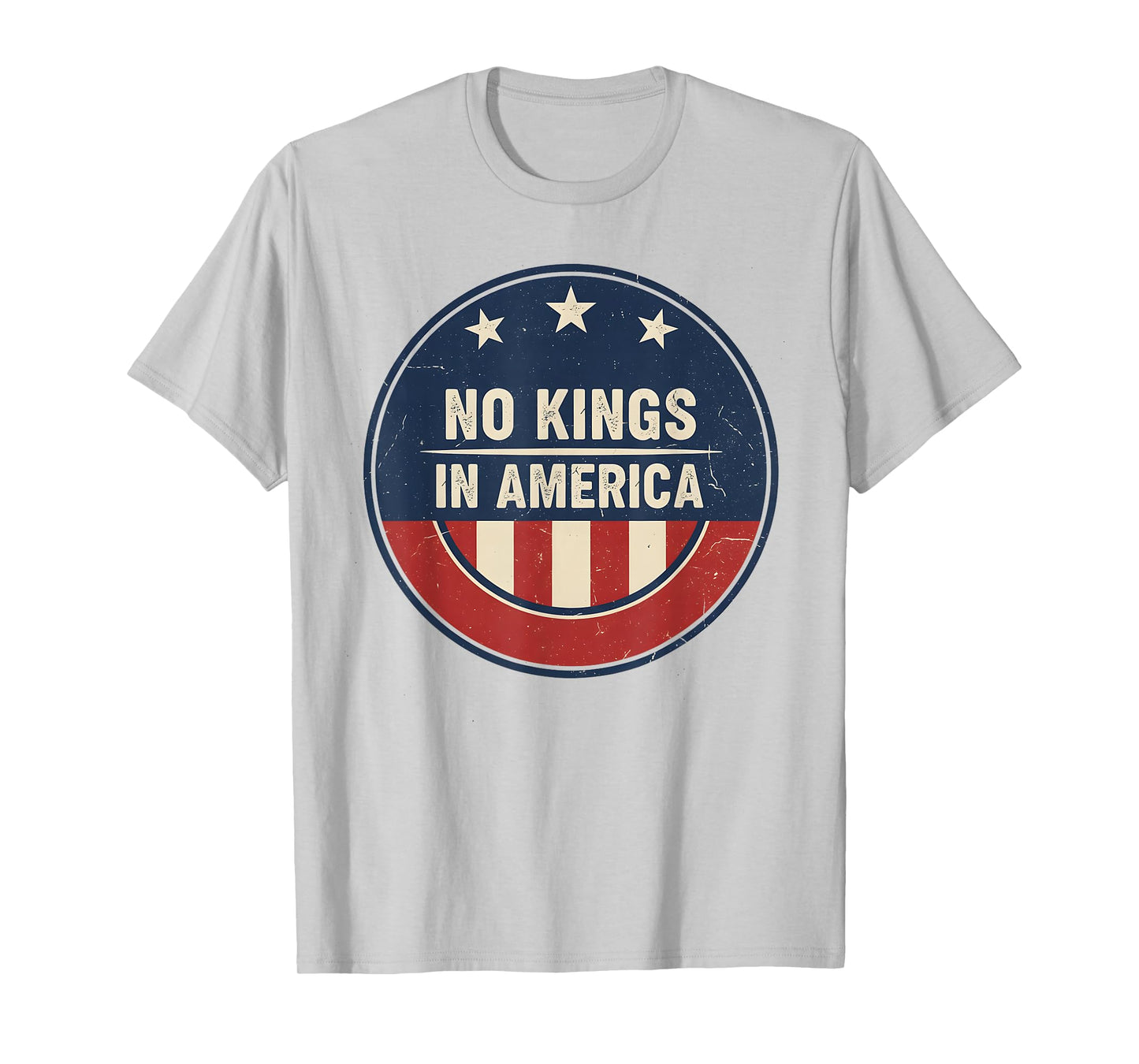 No Kings in America Vintage Patriotic No Kings Democracy T-Shirt