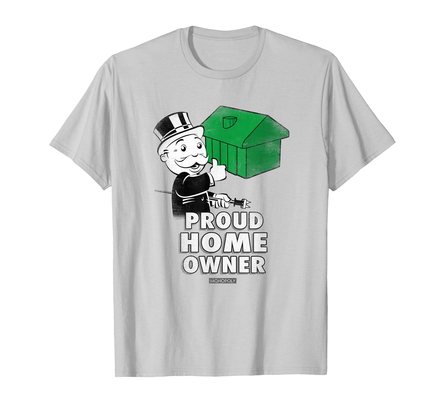 Monopoly Mr. Monopoly Proud Home Owner Vintage House Logo T-Shirt