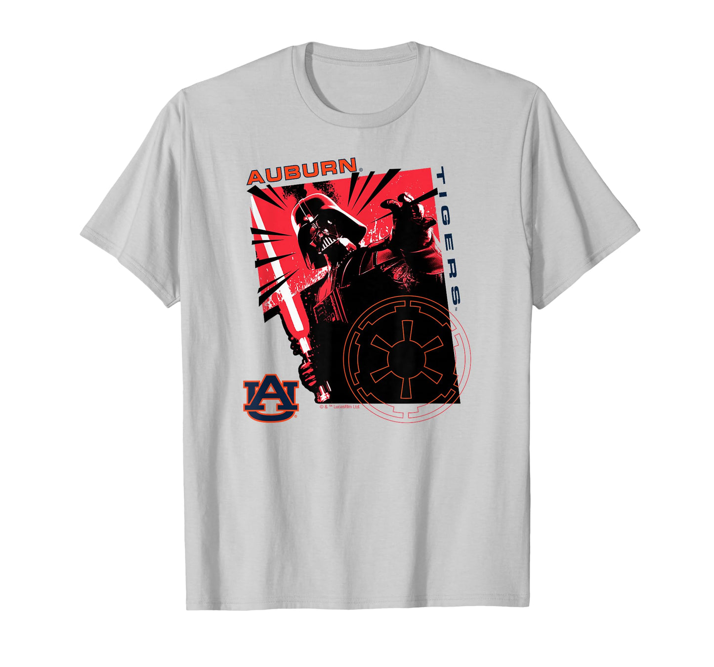 Auburn Tigers Star Wars Sith Lord Gray Officially Licensed T-Shirt