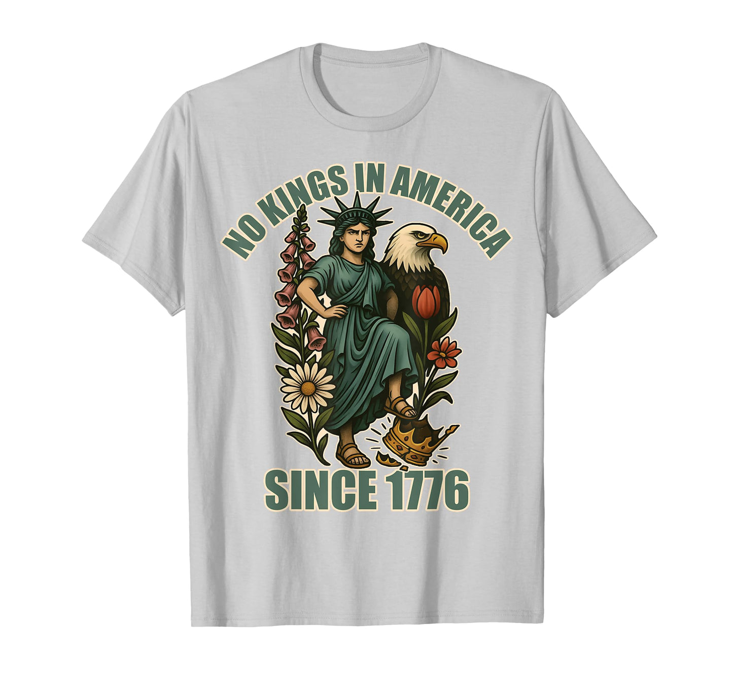 Trump No King In America Since 1776 Anti ICE Statue Liberty T-Shirt