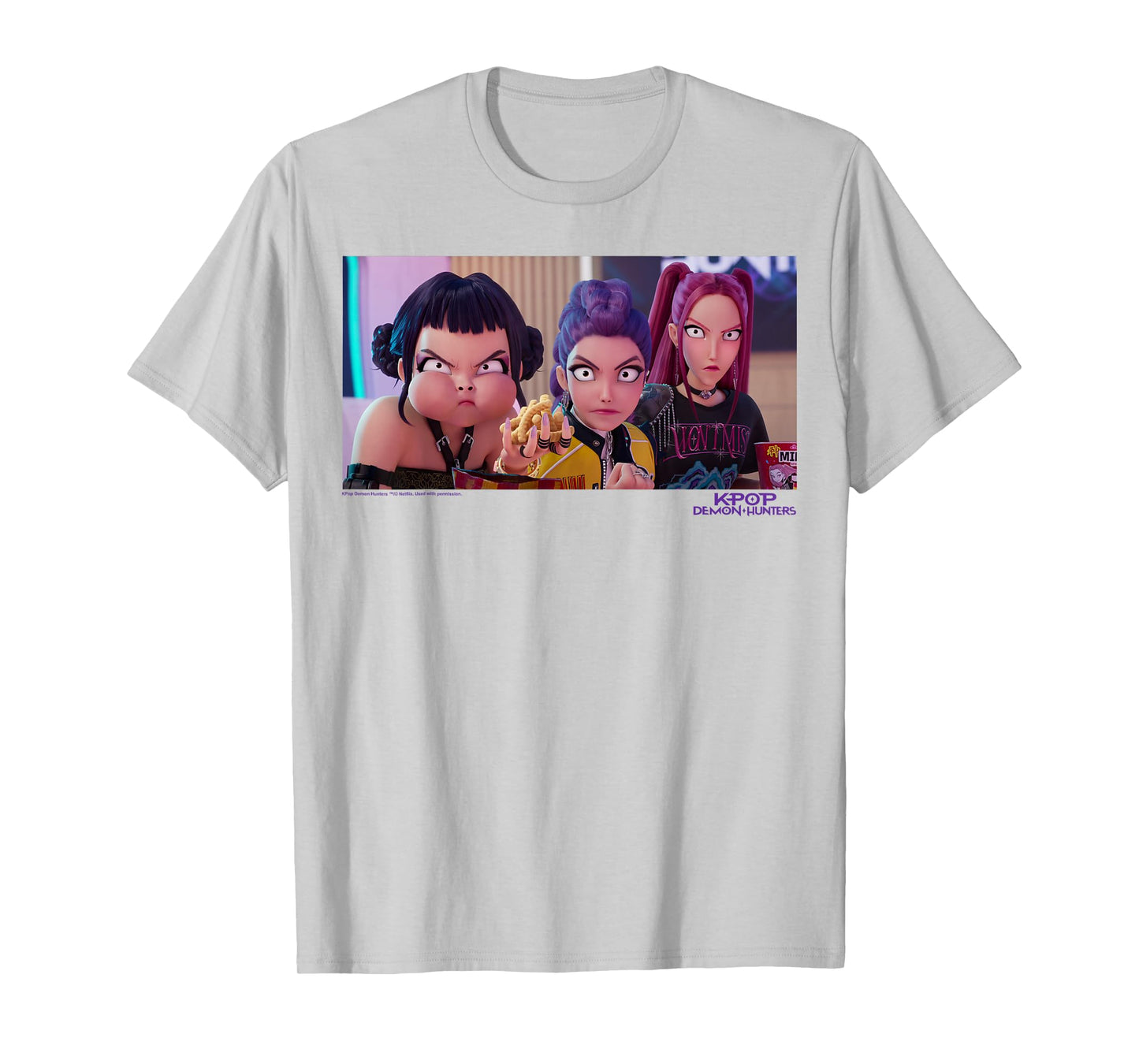 Kpop Demon Hunters Halloween Huntrix Interrupted Snack Time T-Shirt
