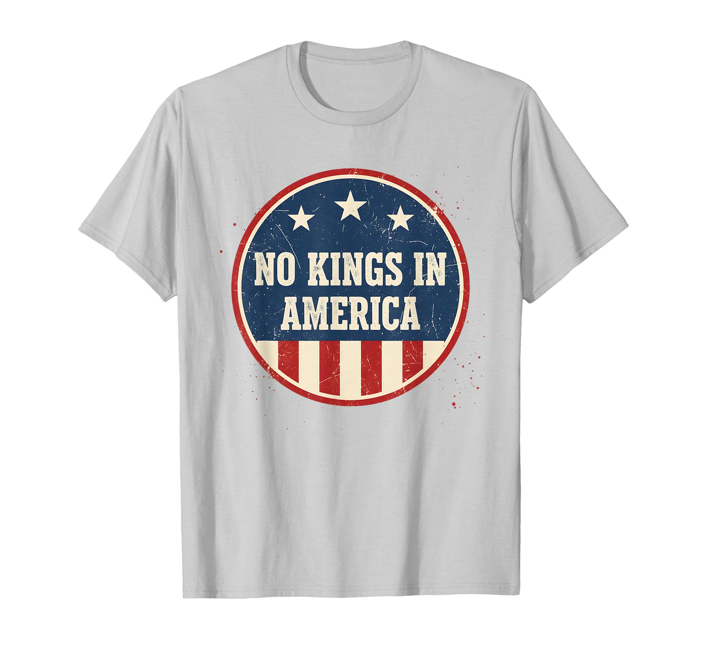 No Kings in America Vintage Patriotic No Kings Democracy T-Shirt