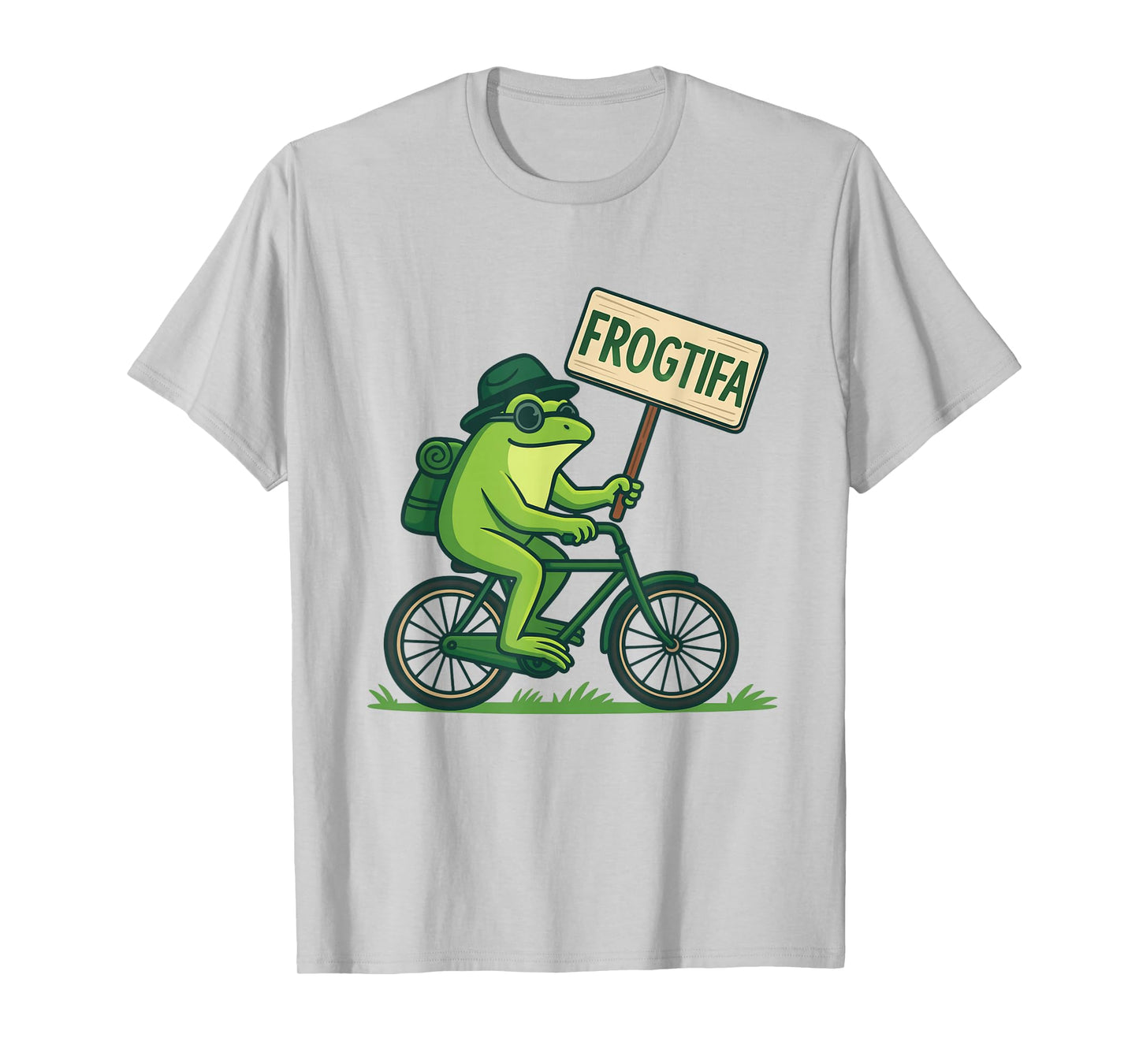 Frog On Bike Resist Portland Frogtifa Protest Men Women T-Shirt