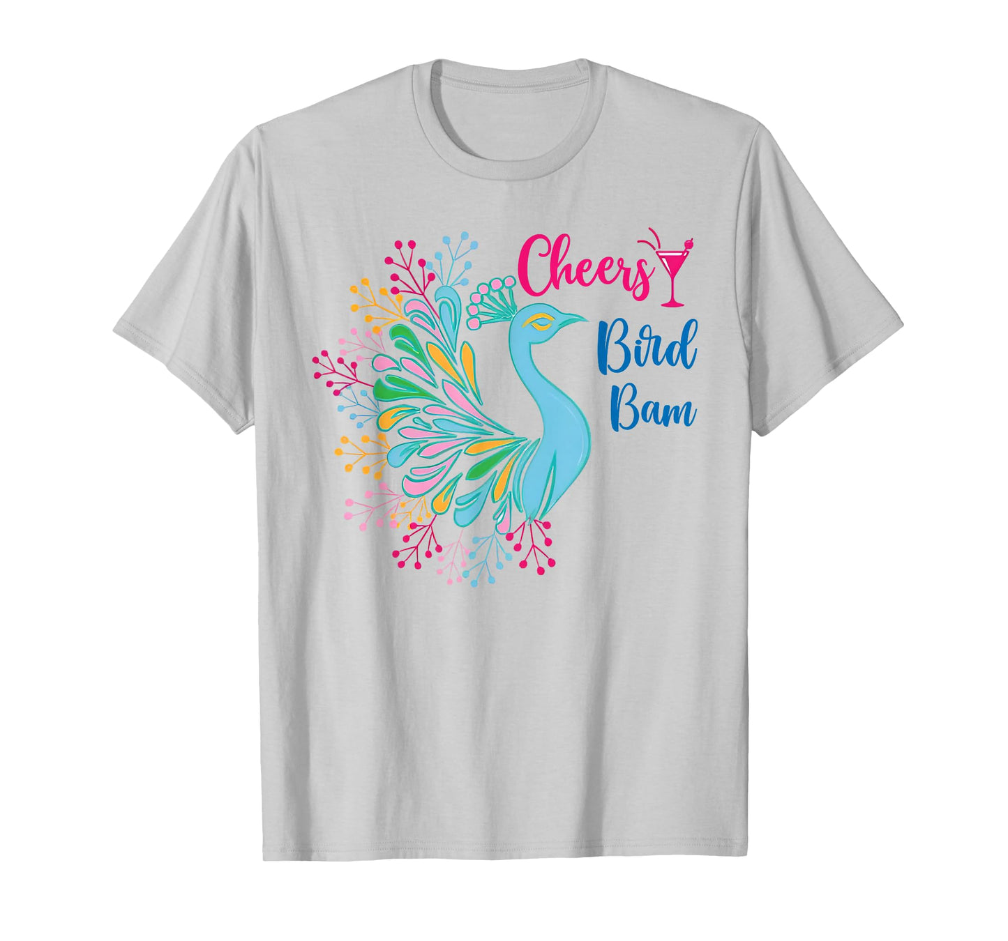 Peacock Mahjong Cheers Bird Bam Chinese Mah Jong Wine Lover T-Shirt