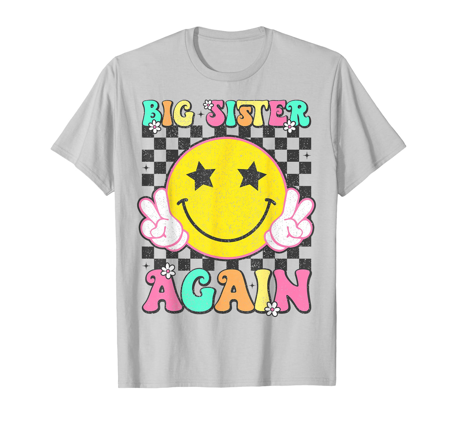 Big Sister Again Groovy Big Sister Girls Toddlers T-Shirt