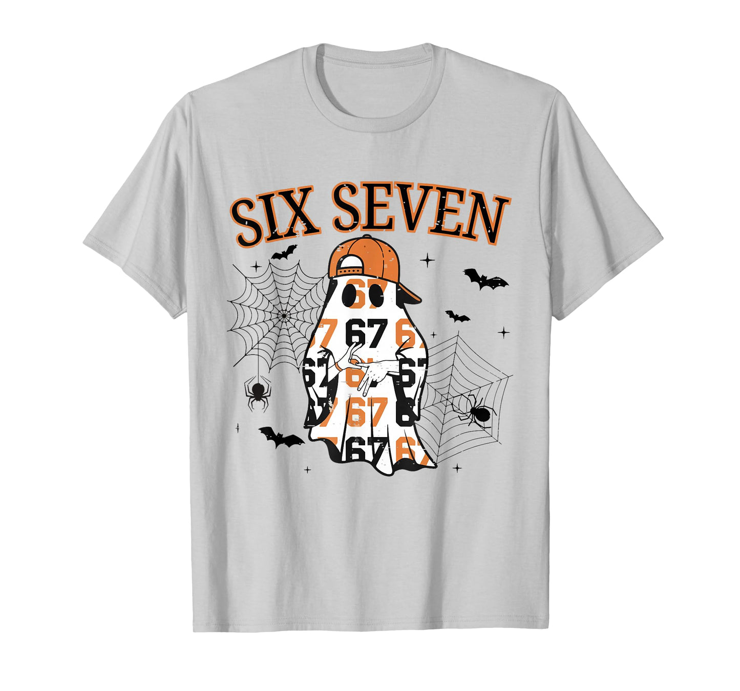 Six Seven Ghost Funny Trend 67 Spooky Season Halloween 6 7 T-Shirt