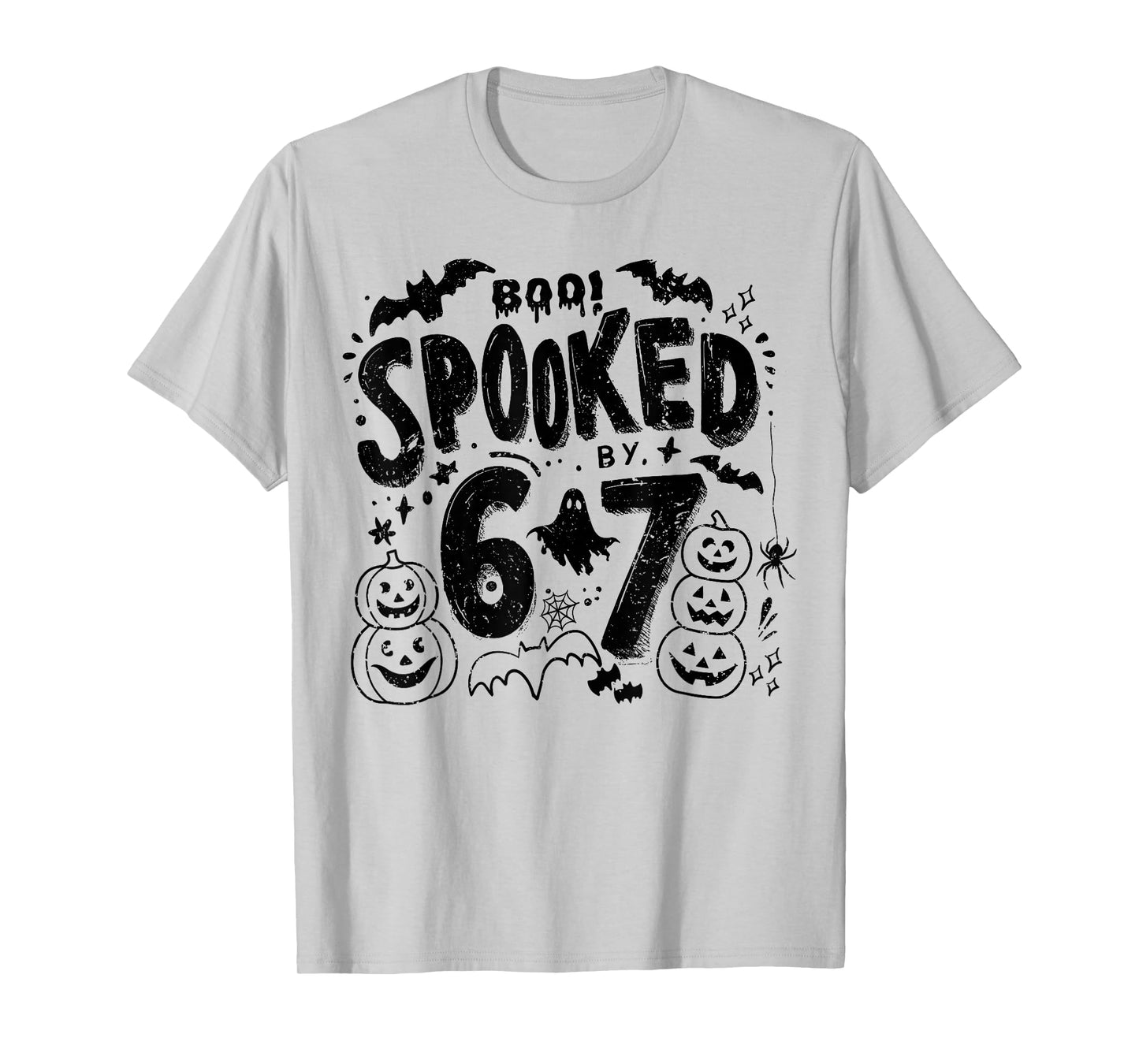 Boo Spooked by 67 Funny Six Seven Meme Halloween 67 Trendy T-Shirt