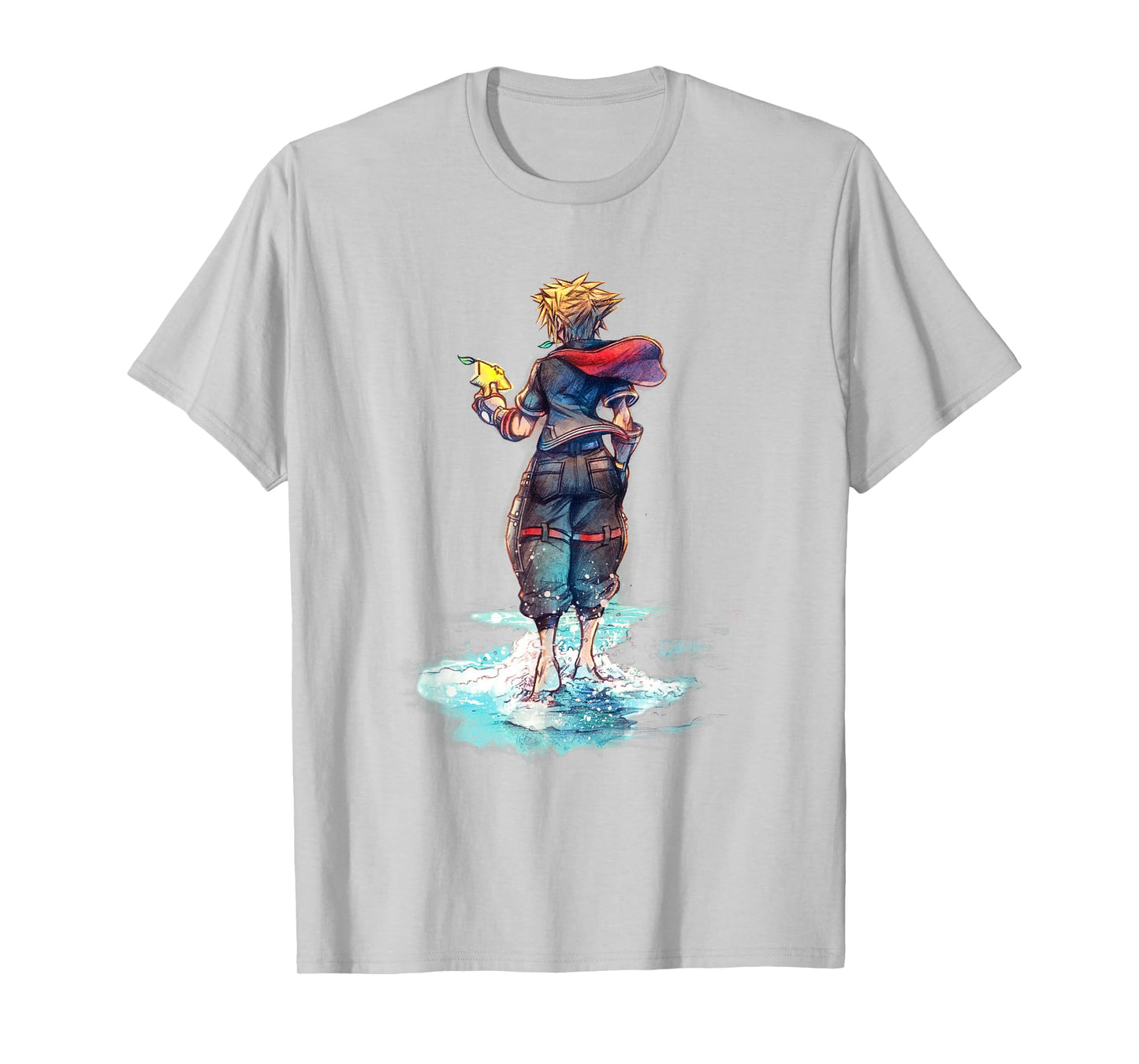 Disney Kingdom Hearts Sora Keyblade Hero Faded Starfish T-Shirt