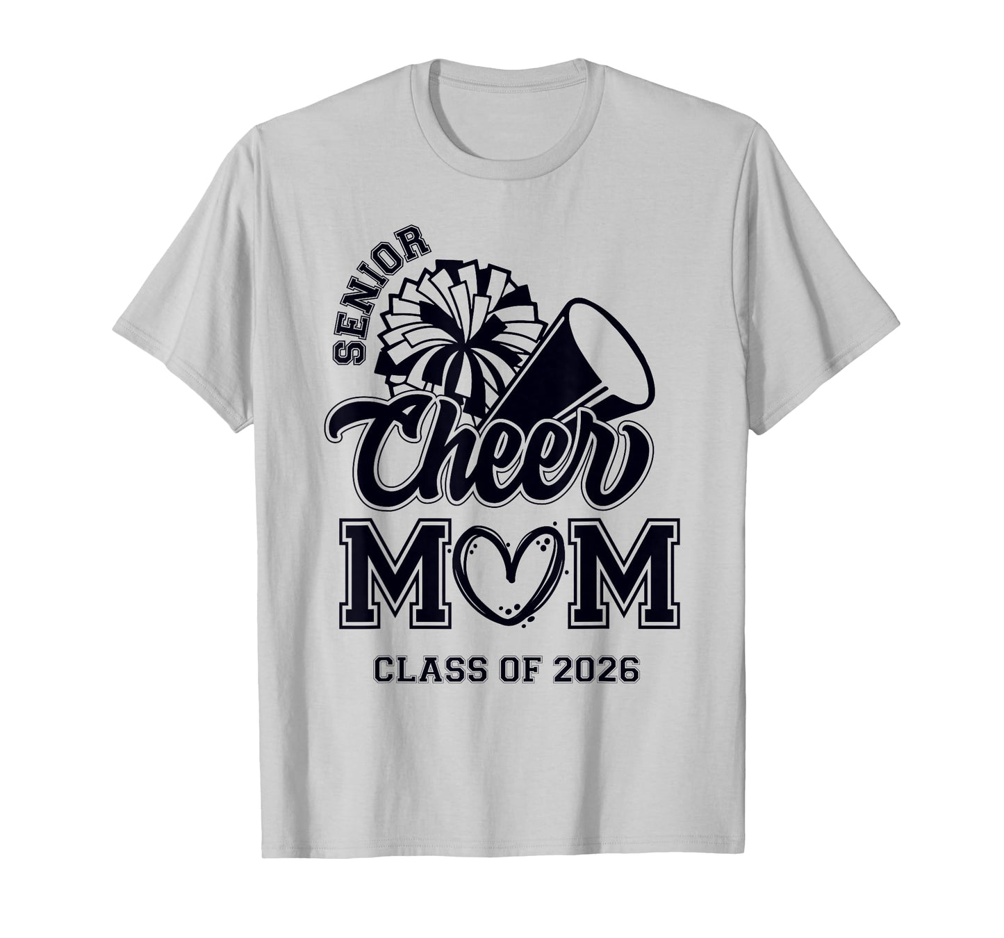 Senior Cheerleader Mom Cheer Class Of 2026 Graduation Women T-Shirt