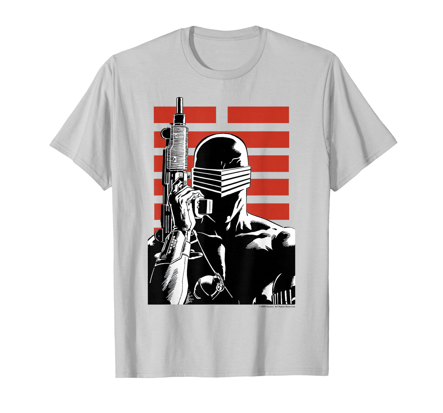 G.I. Joe Snake Eyes Retro Red Stripe Portrait T-Shirt