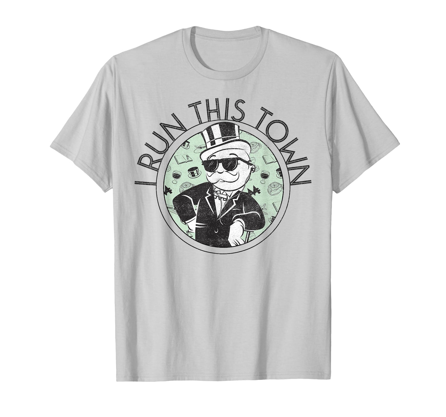 Monopoly Man I Run This Town Vintage Logo T-Shirt