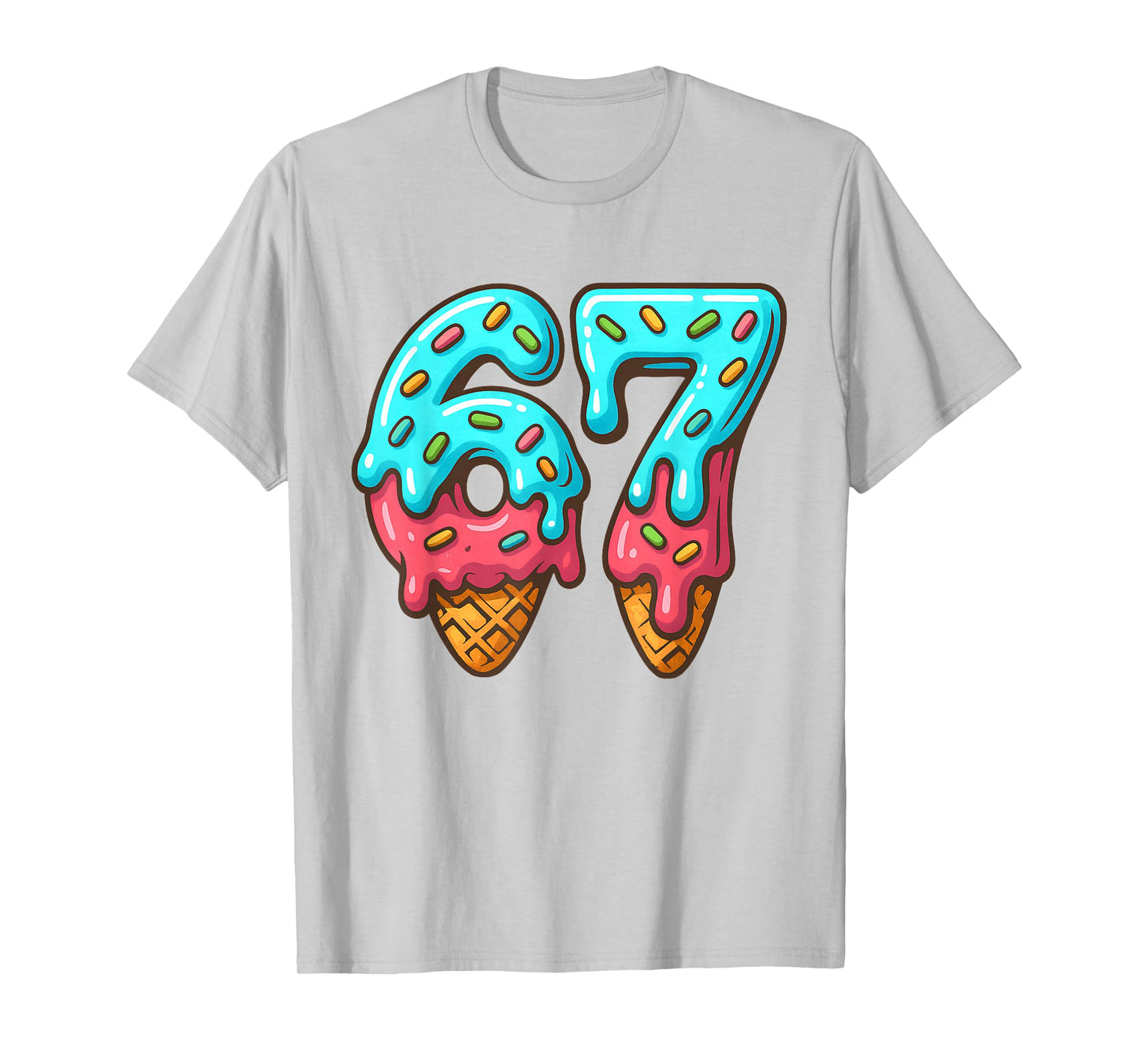 67 Meme Trendy Cream Halloween Funny Six Seven Gen Alpha Z T-Shirt