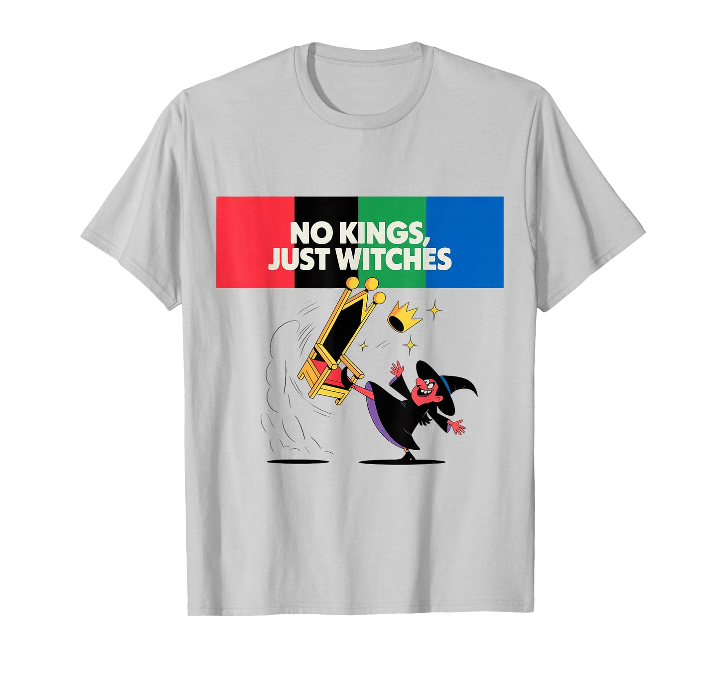 No Kings Just Witches Funny Witchcore Halloween Art T-Shirt