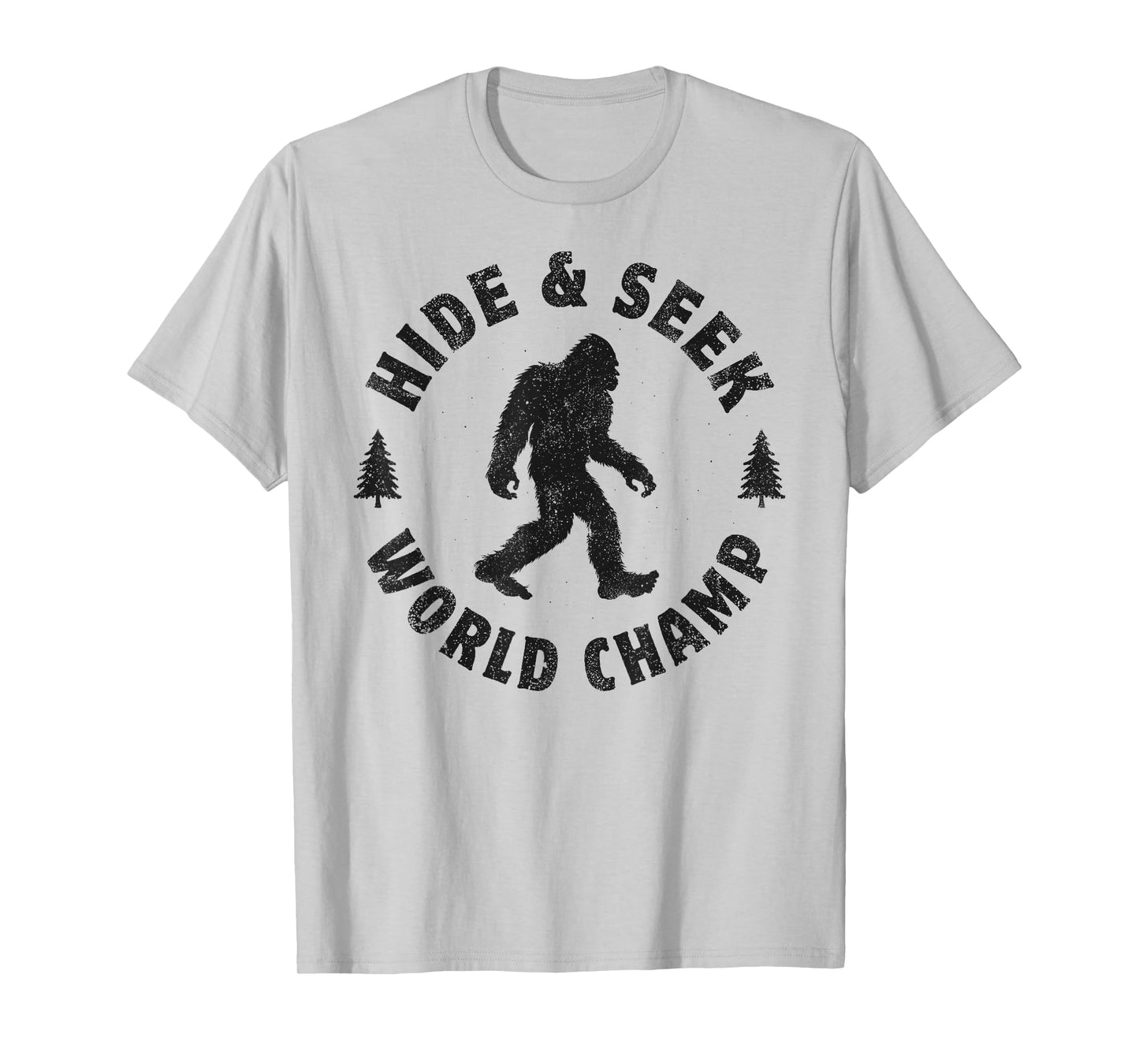 Bigfoot Hide And Seek World Champion Sasquatch Retro Vintage T-Shirt