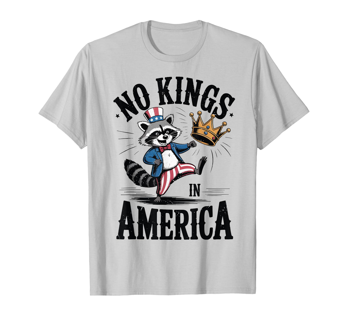 No Kings America Funny Raccoon 4th July Trash-Panda Toddler T-Shirt