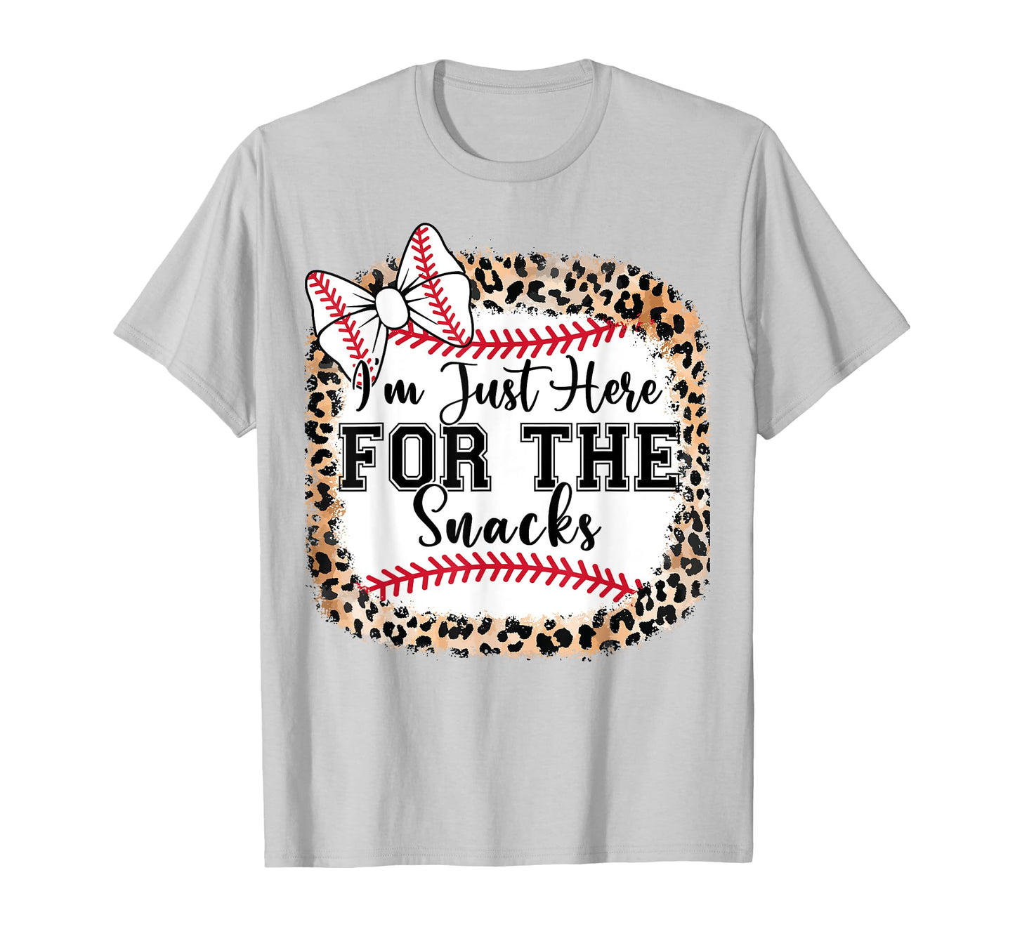 Baby I'm Just Here For The Snacks Baseball Sister Toddler T-Shirt