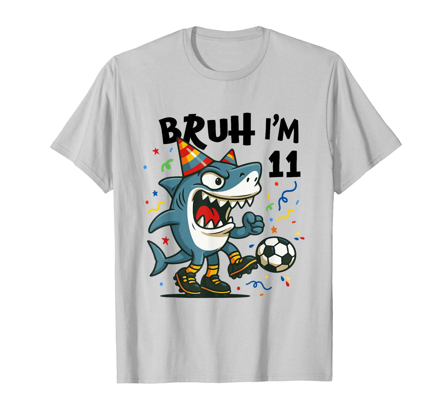 Tralalero Tralala Italian Brainrot Boy Soccer 11th Birthday T-Shirt