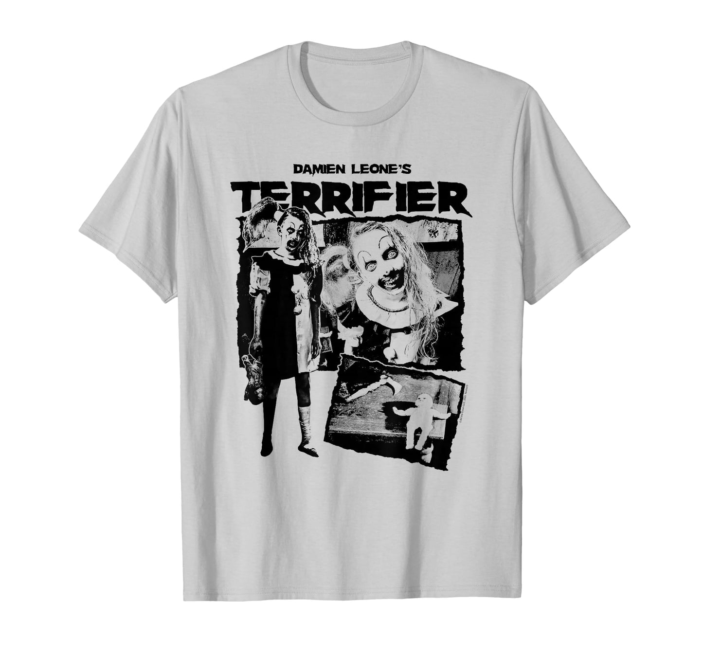 Terrifier Little Pale Girl Creepy Collage Horror Movie T-Shirt