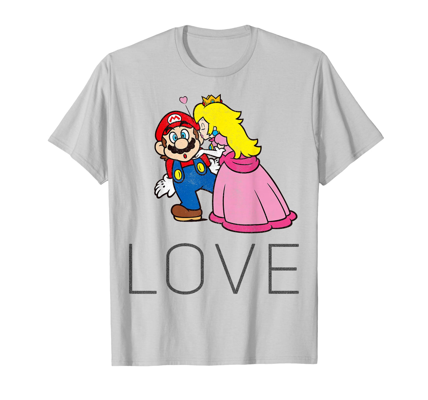 Super Mario Princess Peach Kiss Love Graphic T-Shirt